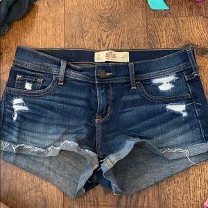 Hollister: Blue denim “short-short” shorts